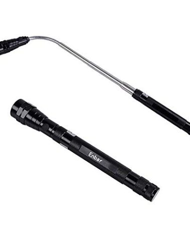 Magnetic Telescopic Elastic Neck Picking Tools, Portable Expandable Magnetic Telescopic LED Flashlight Magnetic Pickup Tools Work Lights Flashlight Magnetic, Outdoor Multi-Purpose Flashlight