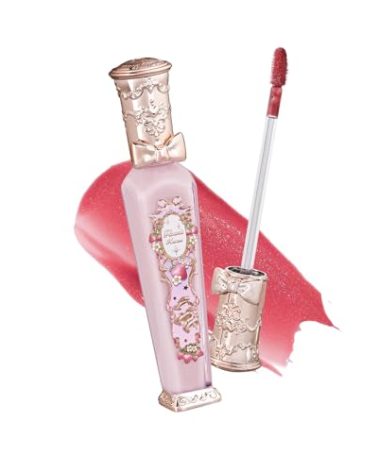 Flower Knows Violet Strawberry Rococo Glowy Lip Gloss,Moisturizing Shimmery Hot Pink Plumping Lip Oil,Hydrating Lip Tint for Girls&Women,Vegan & Cruelty-Free,0.12 Fl Oz(G02 Rasberry Booze)