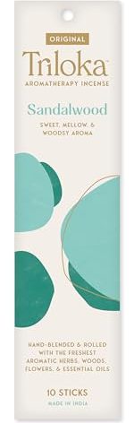 Triloka Original Incense, Sandalwood, 10 Sticks