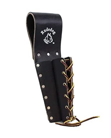 Spud Wrench and Bullpin Holder - Premium Black Leather - Rudedog USA #3017