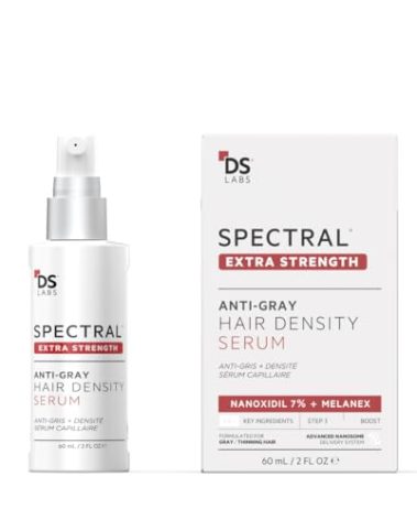 DS Labs Spectral Extra Strength Hair Density Serum (formerly Spectral.DNC-S), 60mL - Lightweight Leave-In for Fuller, Thicker Looking Hair, Melanex Technology Preserves Pigment, For Men & Women