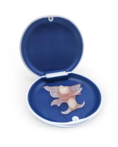 Custom Partial Dentures – Personalized Removable Denture Set for Missing Teeth | 1–6 Tooth Replacement with Storage Case | Natural Look & Comfortable Fit (2 Teeth)