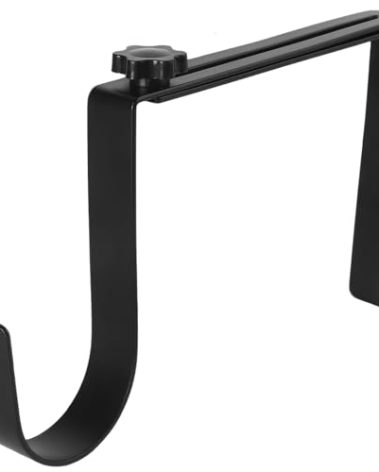 BEISE Wreath Hanger for Headstone, Adjustable 6"- 11", Black 1 Pack, Non-Slip Sponge Grip, Fits Thick Upright Gravestone with Flat or Uneven Arched Tops, Easy Outdoor Cemetery Christmas Décor