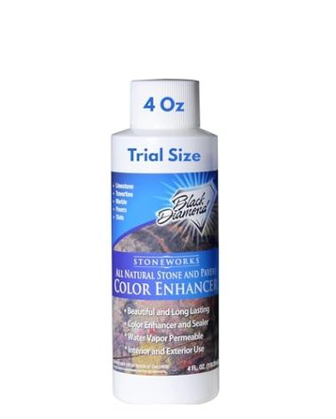 Color Enhancer Sealer for All-Natural Stone and Pavers. Marble, Travertine, Limestone, Granite, Slate, Concrete, Grout, Brick, Block. (Trial)