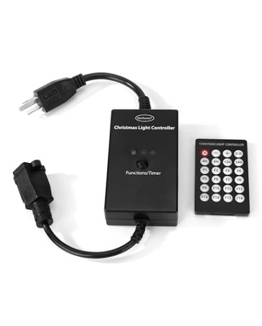 StarDunes Christmas Light Controller - 16 Dazzling Flash/Fade Functions, 5 Timer Functions, Full Function Remote