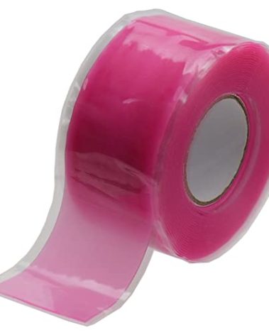 Autrends Self Fusing Silicone Tape 1Inch X 36Ft, Silicone Tape for Pull Up Bar, Handlebar Tape for Sport, Silicone Grip Tape, Rubber Tape Thick for Handles, Repair Tape,Pink