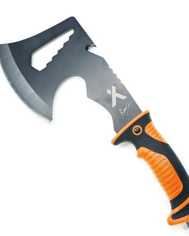 Bear Grylls Ultimate Hatchet, Axe for Camping, Survival, and Backpacking, Includes Sheath, Bottle Opener, Hammer, and Hex Wrench, 3cr13 Stainless Steel - Black Oxide