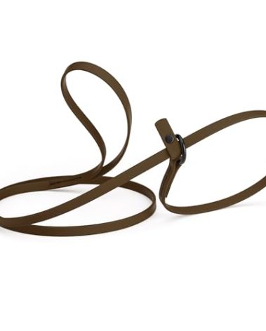 Dogline Biothane Slip Dog Leash - for Small, Medium and Large Dogs - Odor Free Slip Lead, Heavy Duty and Durable Material Kennel Lead - Dark Chocolate Brown - 5ft L x 3/8in W