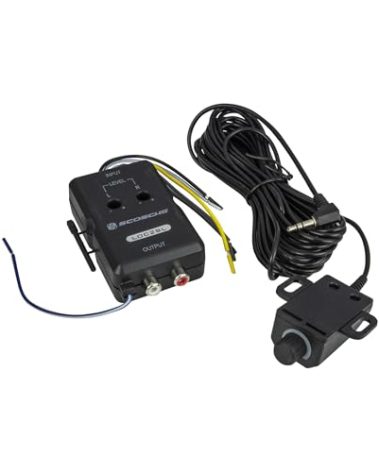 Scosche LOC2SL Line Output Converter with Remote Control Knob - 2CH High/Low RCA Converter Car Audio - Ideal for Subwoofer Amp - Line Level Converter for Car Stereo - Easy Installation - Quality Sound