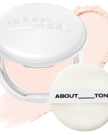 ABOUT TONE Sebum Cut Powder Pact 0.28oz - Extreme Sebum Control Pressed Powder Compact with Mirror and Puff Non-Dry Oil Cut Ultra-Fine Texture Face Makeup Finishing Setting Fixing Longlasting Vegan