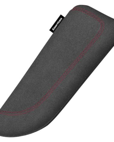 Atsorvicate Car Elbow pad Memory Foam Rest pad Door armrest pad Center Console Knee arm pad Itlian Turn Fur Universal armrestarm pad car Knee Cushion pad Thigh Support Comfort Pillow (red line Left)