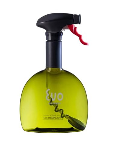 Evo Oil Sprayer Original, Non-Aerosol for Olive, Cooking Oils, and Vinegars, Green, 24-Ounce Capacity