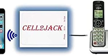CELL2JACK - Cellphone to Home Phone Adapter, Make and Receive Cell Phone Call on Your landline Phone Free - Cell Phone to Landline Dock - Cell to Landline Converter