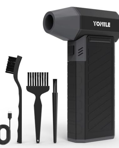 Electric air Duster - 300000RPM Brushless 3 Speeds Turbo Fan JetFan, 10500mAh Battery Compressed Air Duster Cordless Dust Blower Air Blower for Computer Keyboard,Outdoors,Car,Home