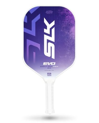 Selkirk Sport SLK Evo Control MAX Pickleball Paddle | G8 Power Carbon Fiber Pickleball Paddle Face with Spinflex Surface and Rev-Control Polymer Core | Control Purple Max
