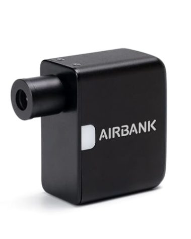 AIRBANK Portable Bike Pump Pocket, 100PSI Mini Electric Bicycle Pump, Type-C Rechargeable Battery, Tiny Air Pump Bicycle Inflator for Schrader & Presta Valve, Bike Accessories