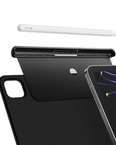 Dracool for Apple Pencil Pro/Apple Pencil 2nd Generation Pencil Holder Compatible with Magic Keyboard, Smart Folio, and Other Magnetic Cases for iPad Pencil Case 6.53 inch - Black