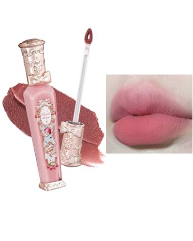 Flower Knows Strawberry Rococo Cloud Lip Cream,Long Lasting Soft Pink Matte Lipstick,Hydrating Lip Stain,Transfer & Smudge Proof Velvet Liquid Lipstick for Girls&Women,0.12 Fl Oz(S04 Strawberry Moon)