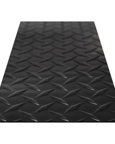 Royilink Black Anodized Aluminum Diamond Plate – 3003 H22 Corrosion & Rust Resistant Metal Sheet – 17 GA 0.045” Thick Commercial Grade – Stone Guard for Cargo Trailer, RV, Camper – 36 in x 48 in.