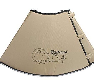 All Four Paws Comfy Cone Pet Cone for Dogs, Cats, XX-Large, Tan - Comfortable Soft Dog Cone Collar Alternative for After Surgery, Wound Care, Spay, Neuter - Dog and Cat Recovery Elizabethan-Collar