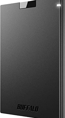 BUFFALO External SSD 1TB - Compatible with PS4 / PS5 / Windows/Mac - USB-C - USB-A - USB 3.2 - External Solid State Drive - SSD-PG1.0U3B