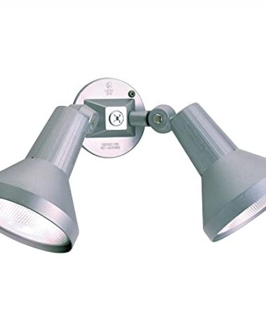 Nuvo Lighting SF77/703 Two Light Outdoor Heavy Duty Cast Aluminum Durable Weather Proof Security Flood Light, Gray