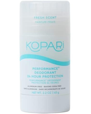 Kopari Performance Plus Aluminum-Free Deodorant, Sport Deodorant for 24 Hour Odor Protection, Non Toxic & Clean, No Parabens or Baking Soda, 2 oz