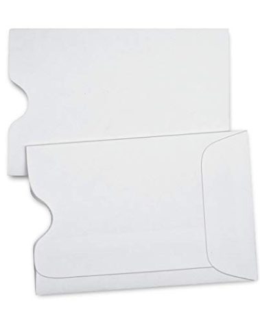 Guardian Gift Card Sleeves, Pack of 500 Blank Key Card Sleeves - Use as Credit Card Holder or Hotel Key Card Envelopes, 2 ⅜ Inches x 3 ½ Inches, White