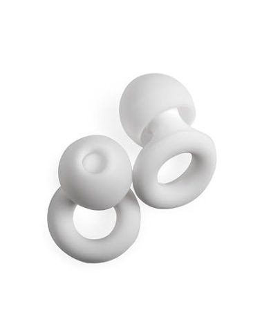 ZenPods Sound Reduction Earplugs - for Sleep, Noise Sensitivity, Concerts, Work, Travel, Hypoallergenic, Reusable, Silicone, Carrying Case, 4 Tip Sizes XS/S/M/L, 20-28dB - White
