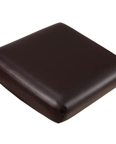 Fuloon Faux Leather Couch Cushion Slipcover, Waterproof Stretch Covers for Sofa, RV Chair Seat Cover, Individual Loveseat Couch Cushion Replacement, PU Leather Sofa Slipcovers(1 Pack, Brown)