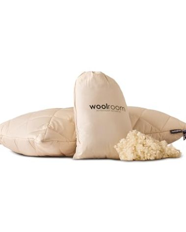 WOOLROOM - Extra Wool for Washable Pillows - Luxury British Wool Filling - Temperature Regulating Feather and Down Alternative Pillow Stuffing, 8.8 oz.