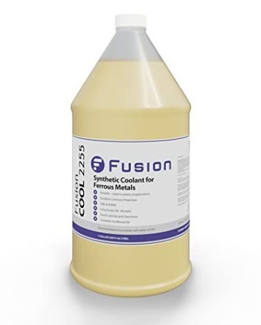 Mist Coolant for Metal Cutting Applications | Fusion Cool 2255 | Bandsaw Cutting Fluid, CNC Lubricant, Plasma Table Fluid, Premium Synthetic Metalworking Fluid (1 Gallon)