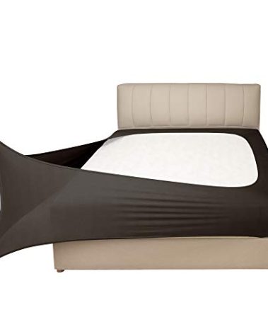 Stretch Jersey Box Spring Cover Wrap Around, Bed Skirt Alternative, Ultra Soft & Wrinkle Resistant, Queen/Queen XL, Chocolate Brown