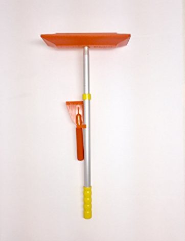 SNO Rake - Model #111-12" Rake/37 Telescoping Aluminum Handle w/Ice Scraper (Made in USA!)