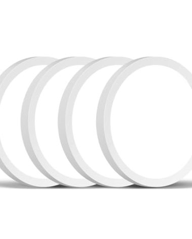 7Inch Flush Mount LED Ceiling Lights 100W Equivalent 4000K Natural White, 15W 1500LM Dimmable Flat Surface Mount Ceiling Light, Small Round Light Fixtures for Closet Basement Hallway Kitchen, 4 Packs