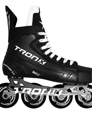 TronX Stryker 3.0 Senior Adult Junior Kids Inline Roller Hockey Skates, New for 2023 (Skate Size 6 (Shoe Size 7-7.5))