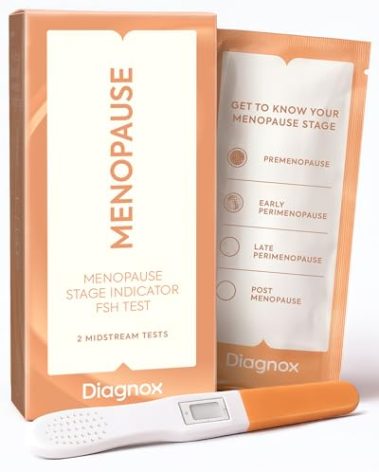 Diagnox Health Menopause Test, at-Home FSH Test Strips to Identify Menopause Stages - Fast 5-Minute Results, Clinical-Grade Midstream Strips (2 Pack)