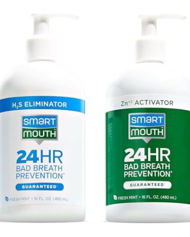 SmartMouth Original 2-Bottle Activated Mouthwash with Pumps, Bad Breath Support, 32 fl oz