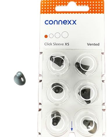 Siemens Signia CONNEXX Pack of 6 Click Sleeve for Siemens Signia Silk Primax Click-CIC(Vented-Extra Small)