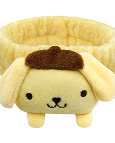 Kawaii Spa Headband for Washing Face, Cute Yellow Headband for Make Up, Washing, Party, Soft Headband for Woman Girls