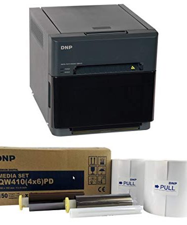 DNP QW410 4.5-inch Dye-Sublimation Professional Photo Printer Essential Bundle with 4x6-inch DNP Digital Media, 2 Rolls (300 Total Prints)