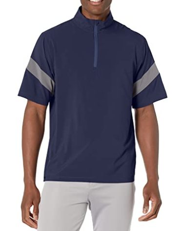 Mizuno Short Sleeve Hitting Jacket, Navy-Shade, Large