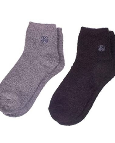 Earth Therapeutics Aloe Socks - Double Pack - Gray/Black (2 Pairs)