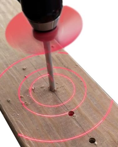 BullseyeBore Core CR1-101 Drill Guide for Straight Holes - Magnetic Drill Attachment with Efficient Red Laser for Visual Worksurface Alignment - Compatible with Common & Specialty Bits from 2" to 8"