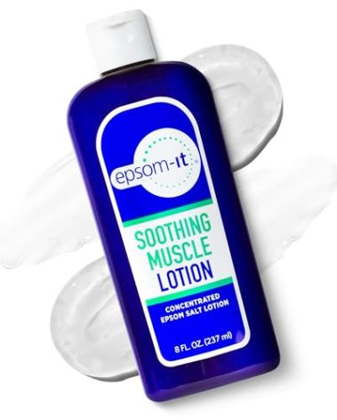 Epsom-It Soothing Muscle Magnesium Lotion – Epsom Salt Topical Cream with Arnica and Magnesium Sulfate - Designed for Muscle Stiffness, Leg Cramps, Feet, Knees and Achy Feet - 8.0 oz