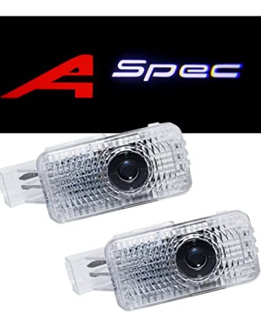 Jfsotls Never Fade Car LED Door Logo Projector Ghost Shadow Light, For RLX/MDX/ZDX/TLX/TL/RDX Series Accessories Door Light Logo LED Laser Car Courtesy Step Light HD (A-Spec)