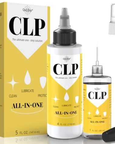 Gun Oil 4 oz & 1 oz Needle Oiler, Multi-Purpose Gun Cleaner, Gun Cleaning Kit CLP and Gun Oil Cleaner, Lubricant and Protector - by Qucship