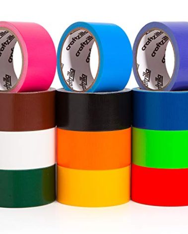Craftzilla Rainbow Colored Duct Tape - 15 Yards x 2 Inch - 12 Pack Colored Duct Tape Variety Pack for Arts