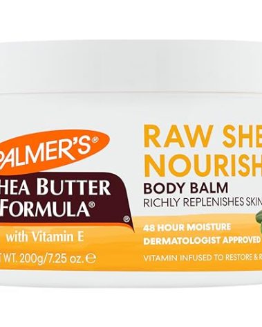 Palmer's Shea Butter Formula Raw African Shea Butter Balm, Nourishing Body Moisturizer for Rough, Dry Skin, 7.25 Ounces