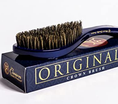 Crown Quality Products Original Contour 360 Wave Brush - MEDIUM (Royal Blue) Hairbrush